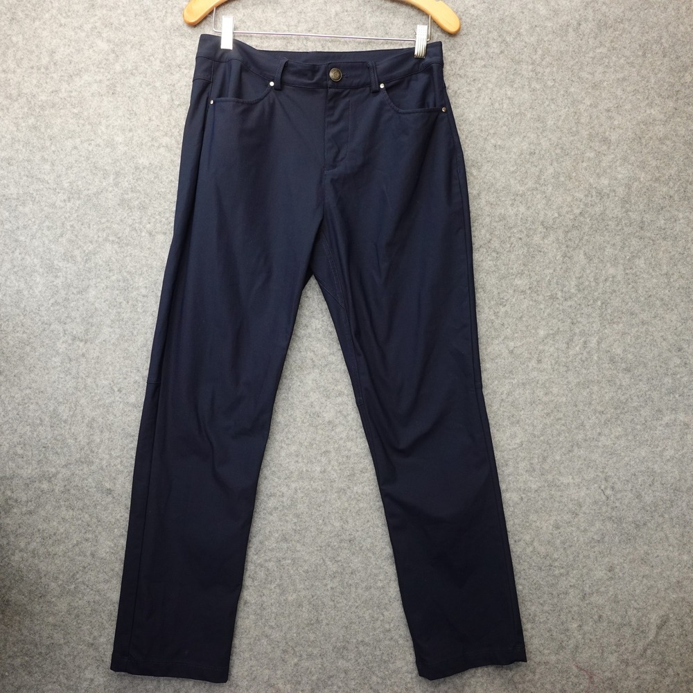 Performance Stretch Golf Pants Womens 8 M Navy Blue Dress Trousers LIBIN 32x29